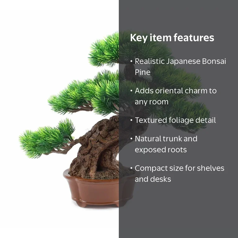 BONSAI出品 LS02548 Japanese Bonsai Pine Tree Artificial Faux Potted Plants