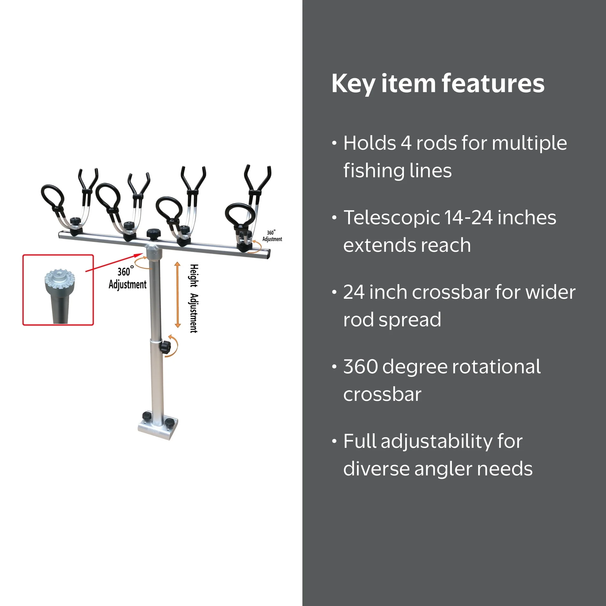 diy horizontal fishing rod holders Bass Lure Guide : Model:SWF4000-2B The Side Piece horizontal Dehooker tool fishing