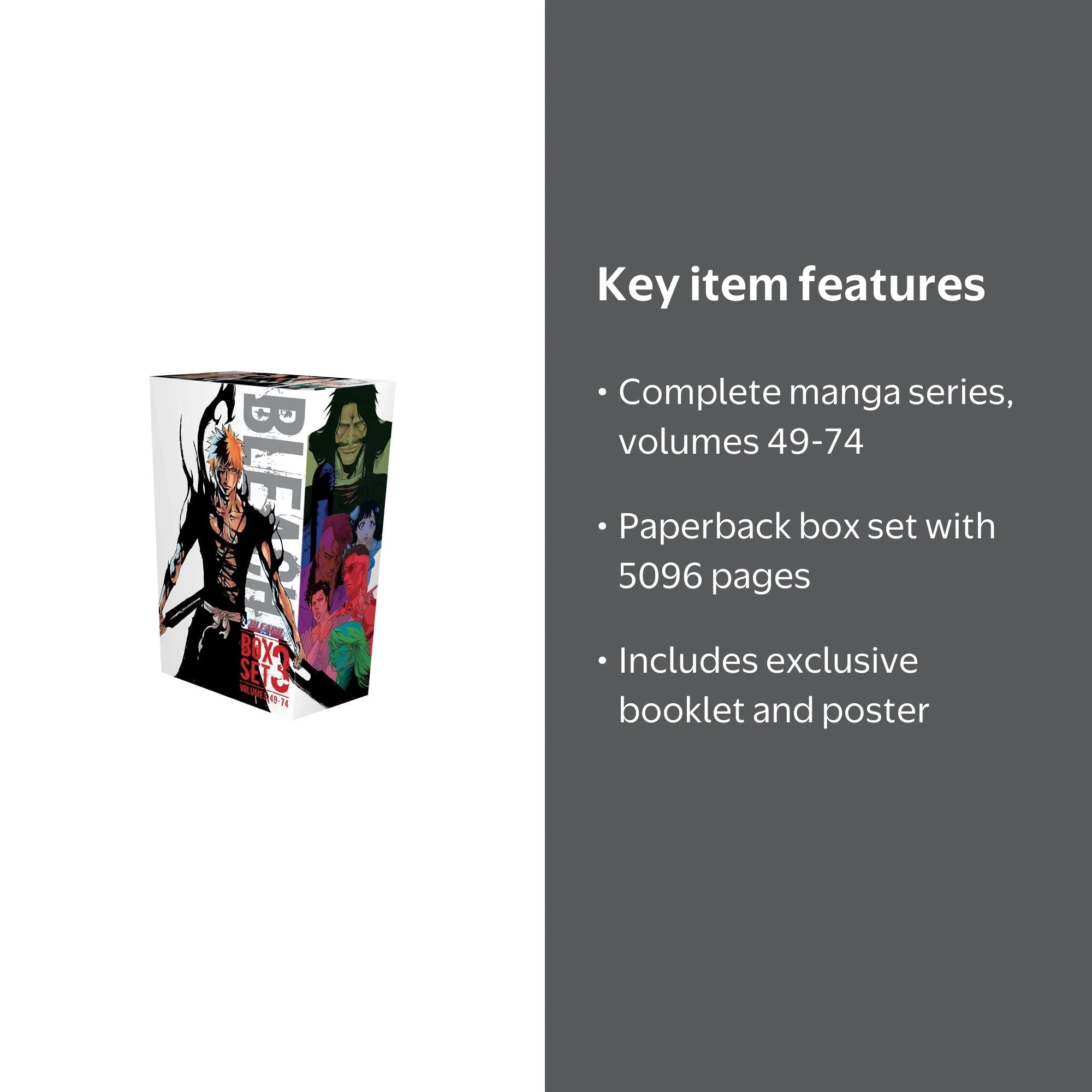 Bleach Manga Complete Book Set 3: Graphic Novels vols. 49-74 with