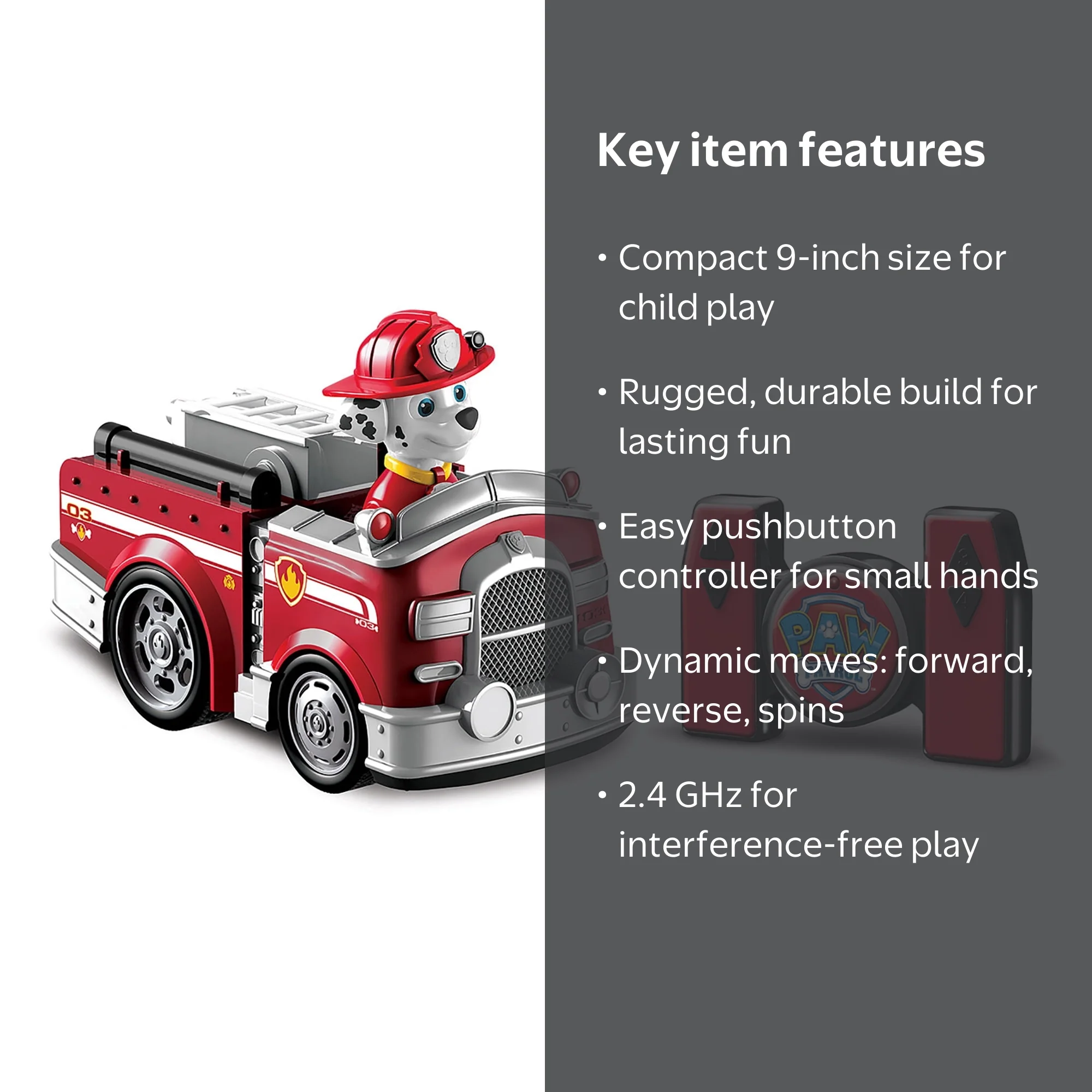 Jamn Products Paw Patrol RC Fire Truck Toy Car for Kids - My First