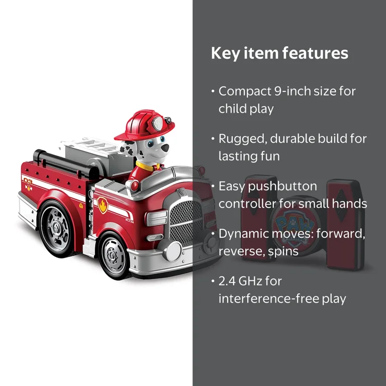 Jamn Products Paw Patrol RC Fire Truck Toy Car for Kids - My First