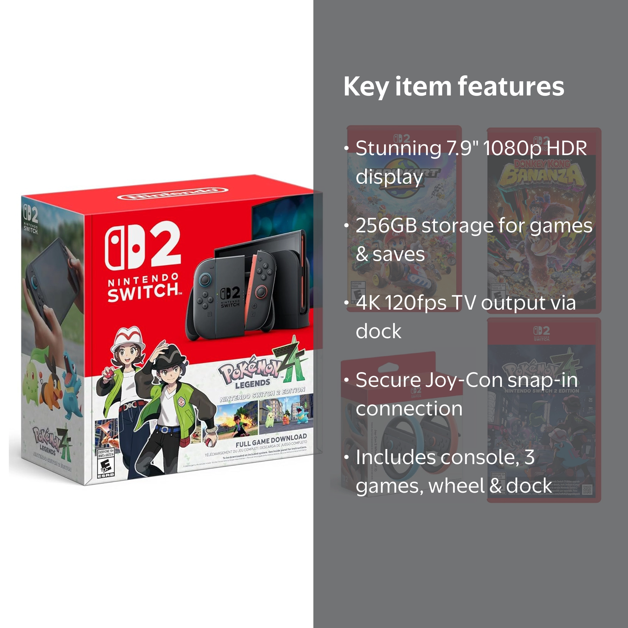 kong　Switchセット Switch 2 Console with Donkey Kong Bananza, Extra Joy Cons and