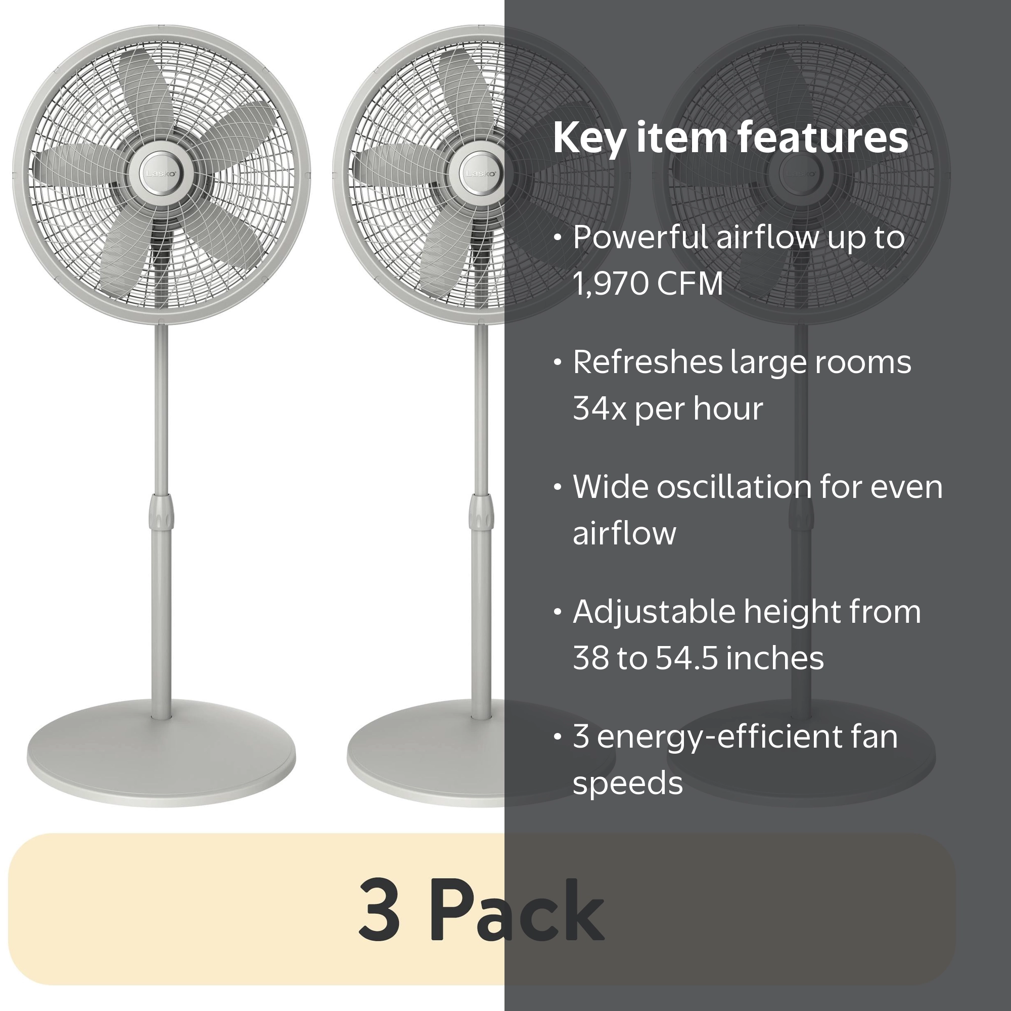 3 pack) (3 pack) Lasko Cyclone 18