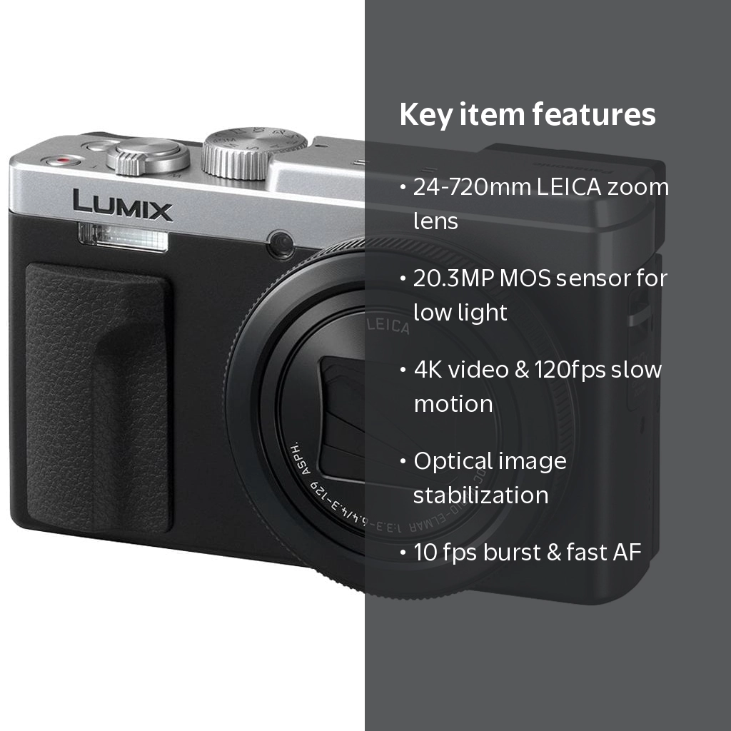 Panasonic Lumix DC-ZS80 20.3 MP Compact Camera with Optical Zoom