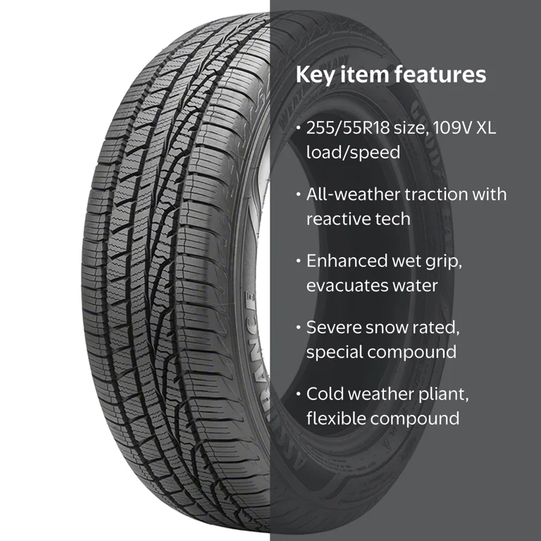 Goodyear, Passenger Tire, 255/55R18, All Weather, XL - Walmart.com