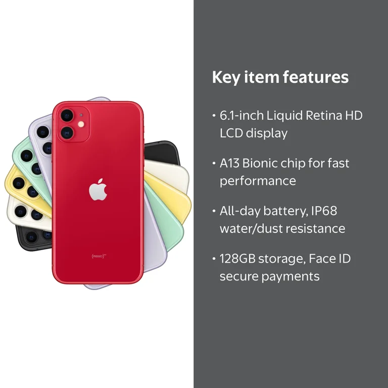 Verizon Apple iPhone 11 128GB, (PRODUCT)RED - Walmart.com