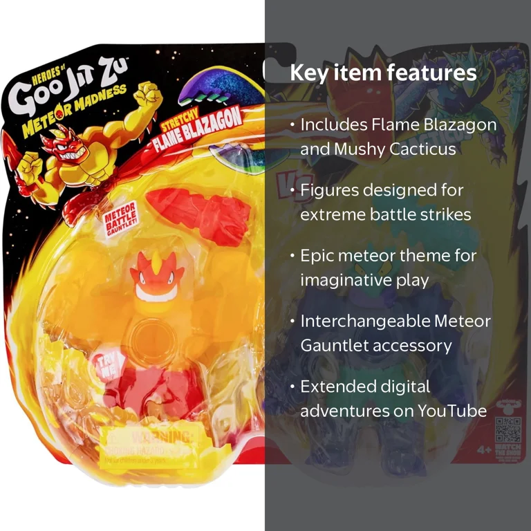 Heroes of Goo Jit Zu Meteor Madness 2-Pack, Flame Blazagon vs