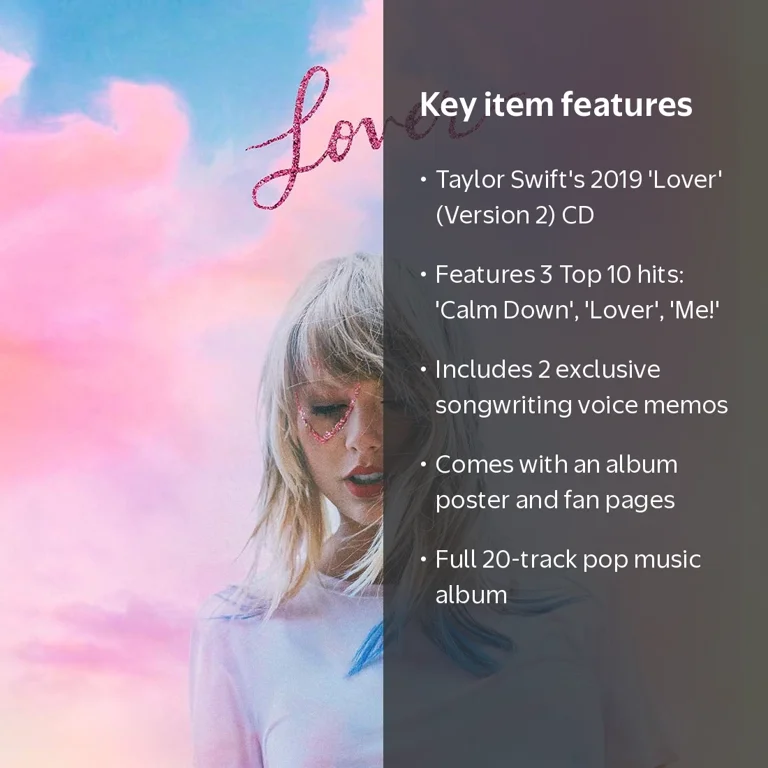 Taylor Swift - Lover (Version 2) Music Album - CD - Walmart.com