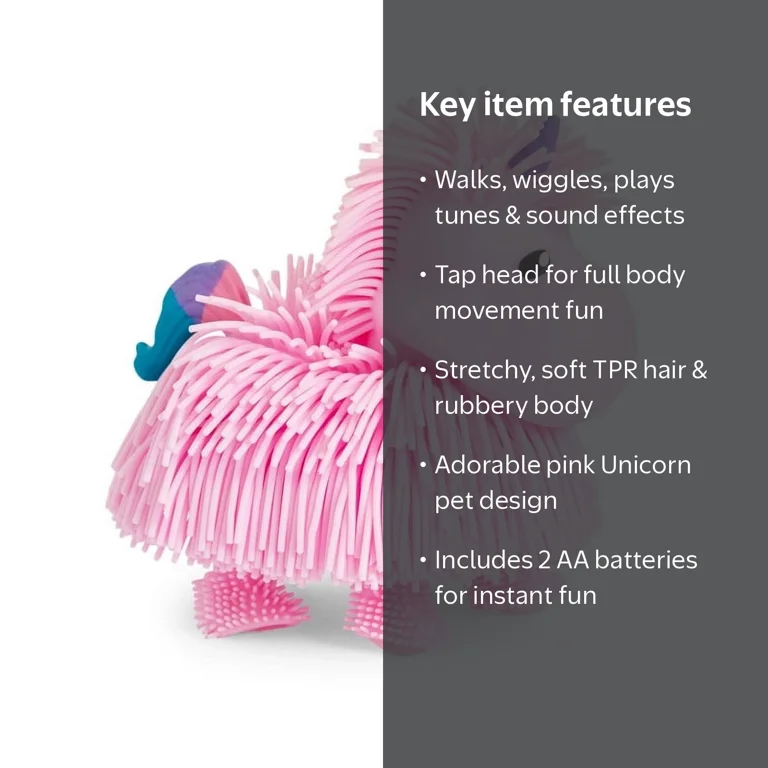 Eolo Jiggly Pets Pink Unicorn: Interactive Toy with Sound and