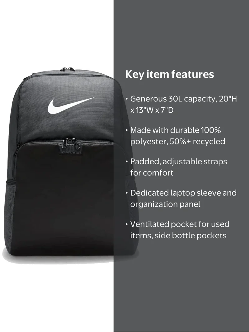 large nike sports backpack Brasilia Bp Xl 30L The Nike Varsity Elite Backpack is not just a bag "Take Your Shot" Nike Hoops