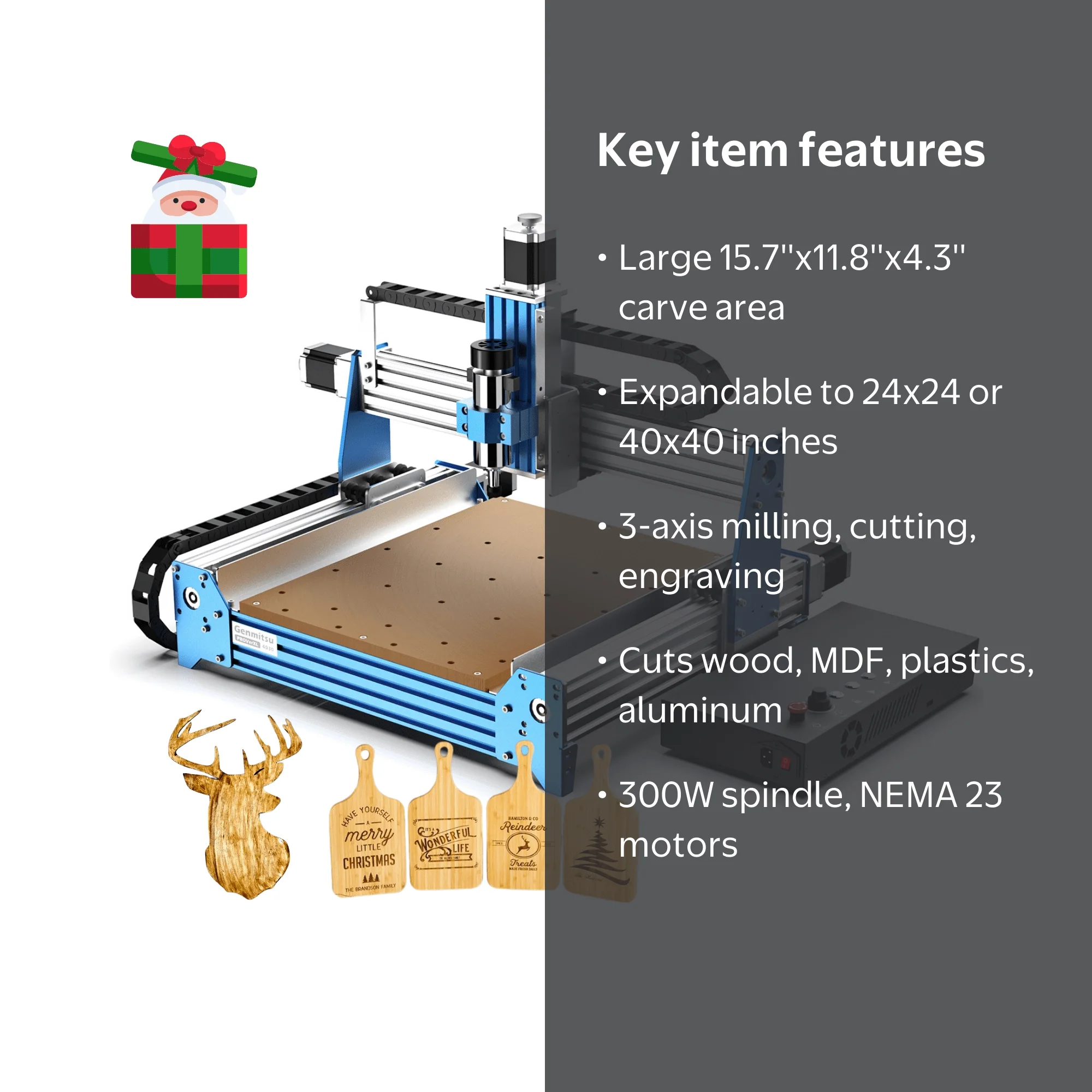 Genmitsu CNC Router Machine PROVerXL 4030 for Wood Metal Acrylic