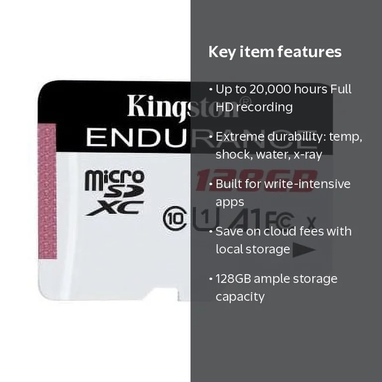 Kingston HIGH Endurance MicroSD 128GB - Walmart.com