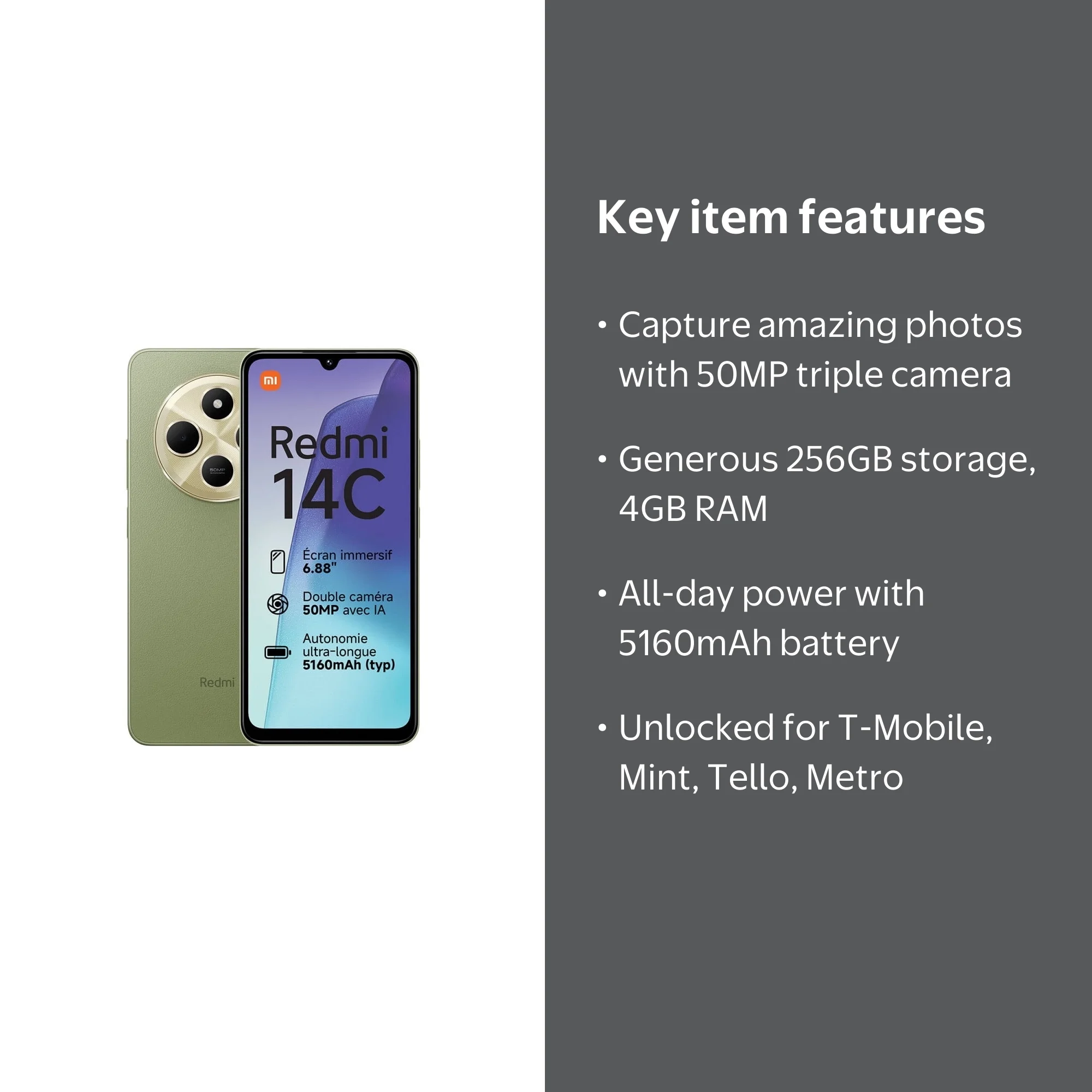 Redmi 14C 4G LTE GSM Factory Unlocked 6.88
