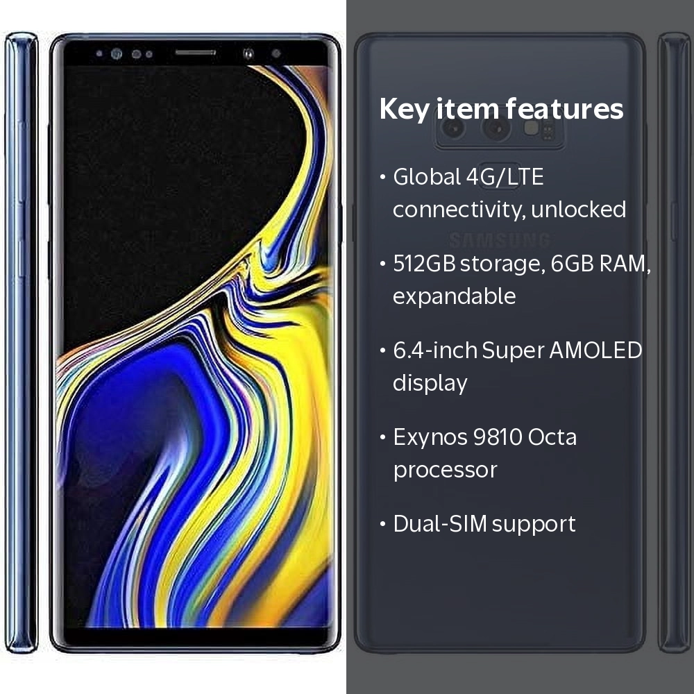 Samsung Galaxy Note9 512GB Dual-SIM SM-N960F/DS (GSM Only, No CDMA