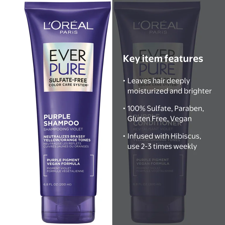 L'Oreal EverPure Purple Sulfate Free Toning Shampoo & Conditioner
