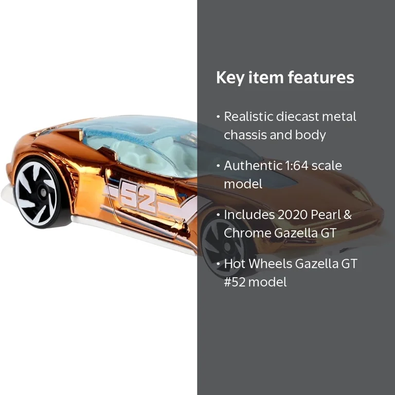 Hot Wheels Pearl & Chrome Gazella GT Die-Cast Car - Walmart.com
