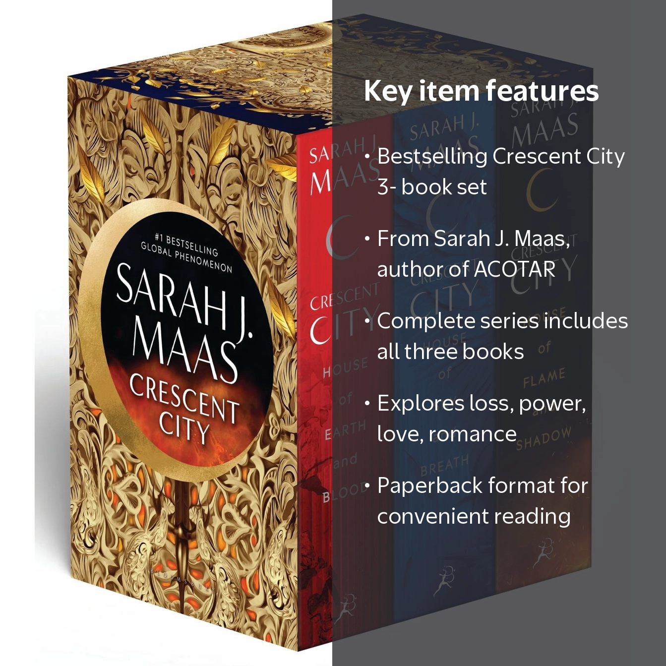 Sarah J. Maas, Crescent City Paperback Box Set, 3 Book Collection