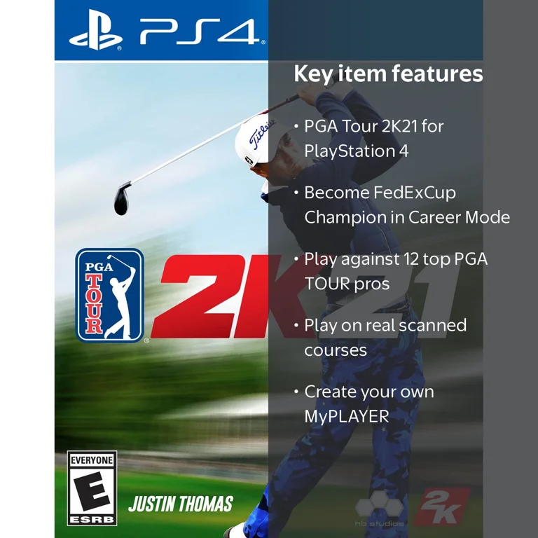 2K, PGA Tour 2K21, PlayStation 4, Realistic Courses - Walmart.com