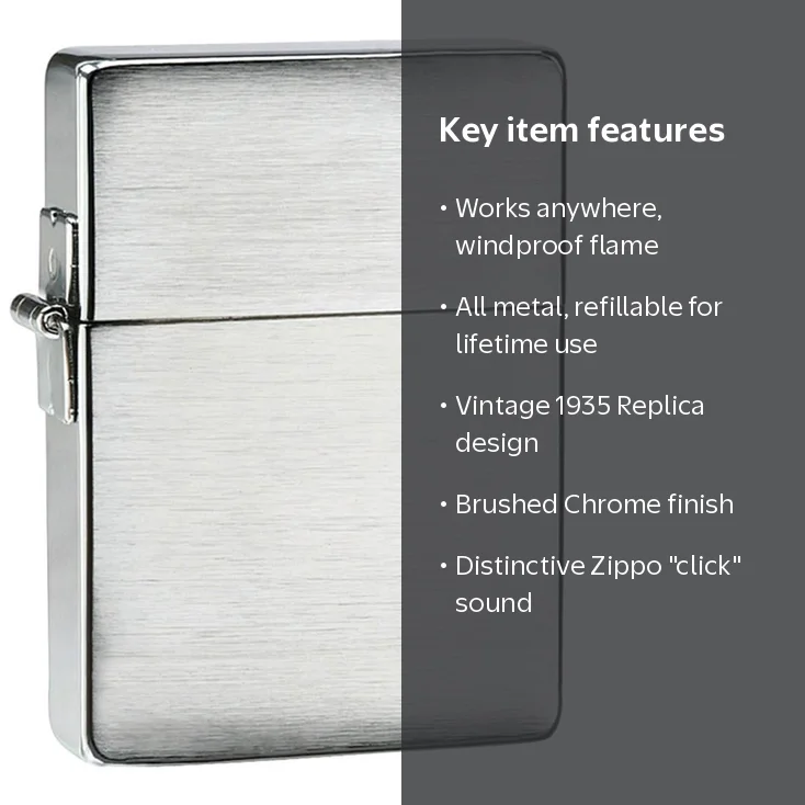 ◇ CHIRISTIE'Sオークションカタログ 2013年 ロンドン◇ Zippo, Pocket Lighter, 1935 Replica Brushed Chrome, Windproof