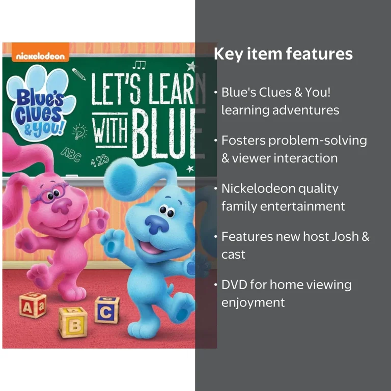Blue'S Clues & You! Let'S Learn With Blue DVD - Walmart.com