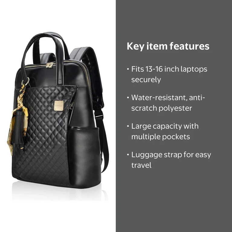 backpack for 16 inch laptop MacCase Universal -Black The unique sideways wide opening allows for convenient access to your belongings with minimal hassle Laptop Backpack Purse 14 to