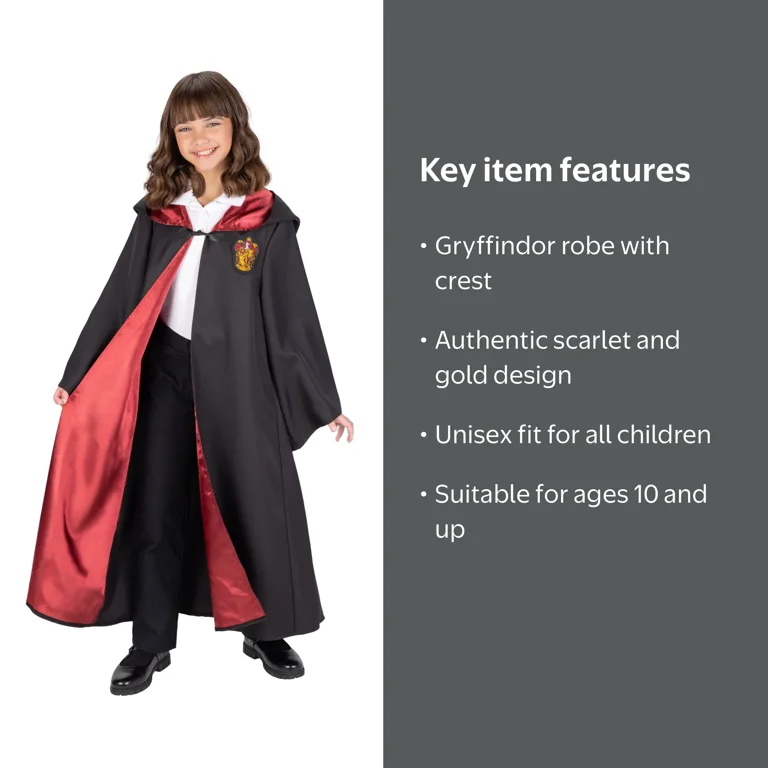 Harry Potter Gryffindor Hogwarts Official Cosplay Robe for