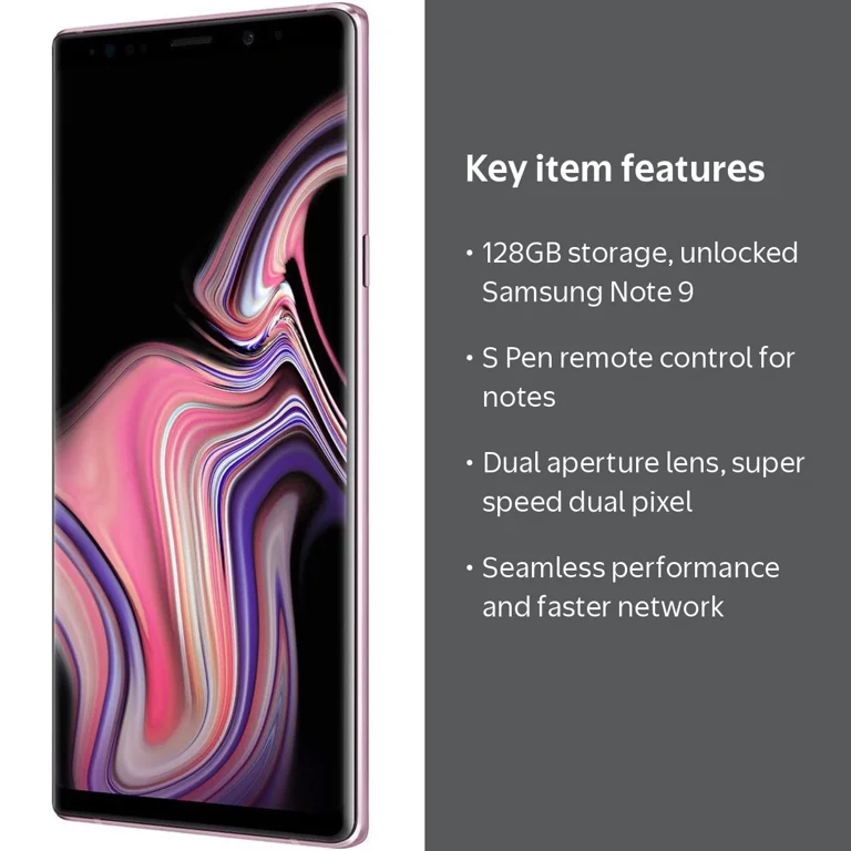 Samsung Unlocked Note 9 128GB Smartphone with SPen & Dual Aperture