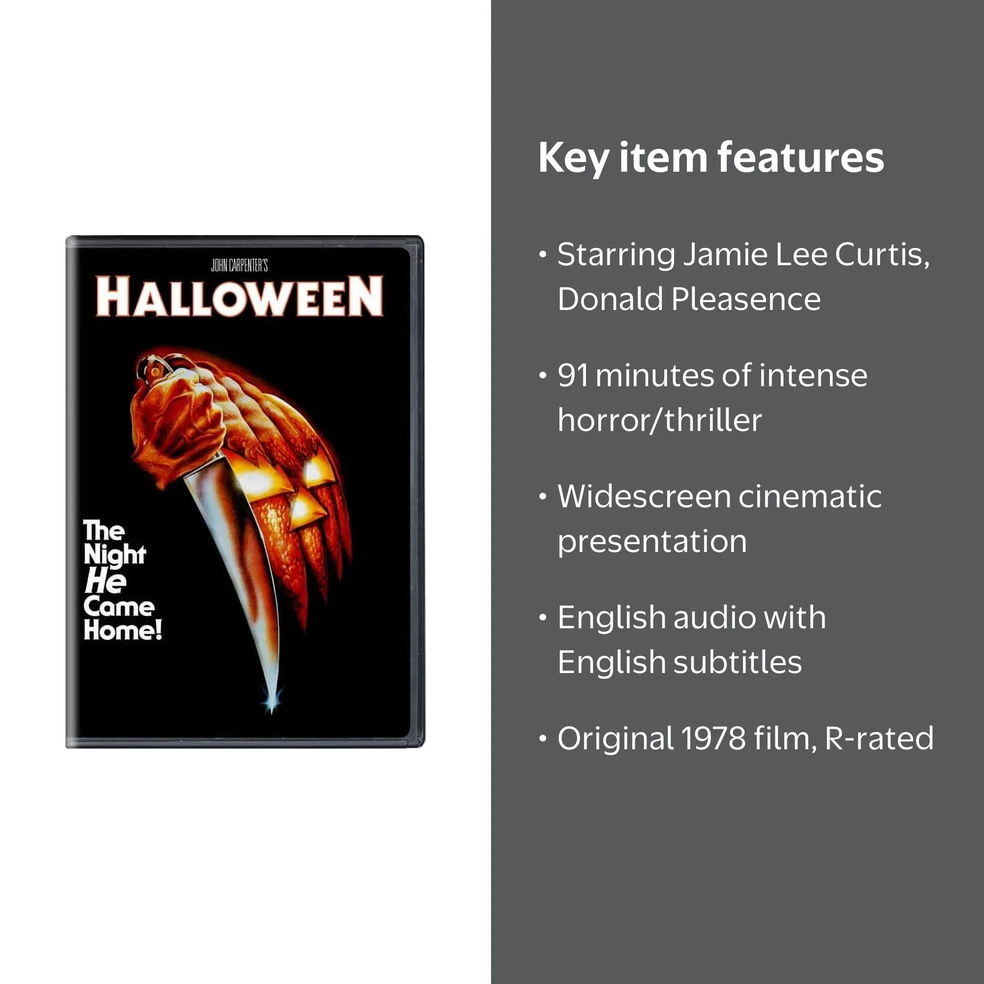 Halloween [DVD], Horror, Suspense, Thriller , - Walmart.com