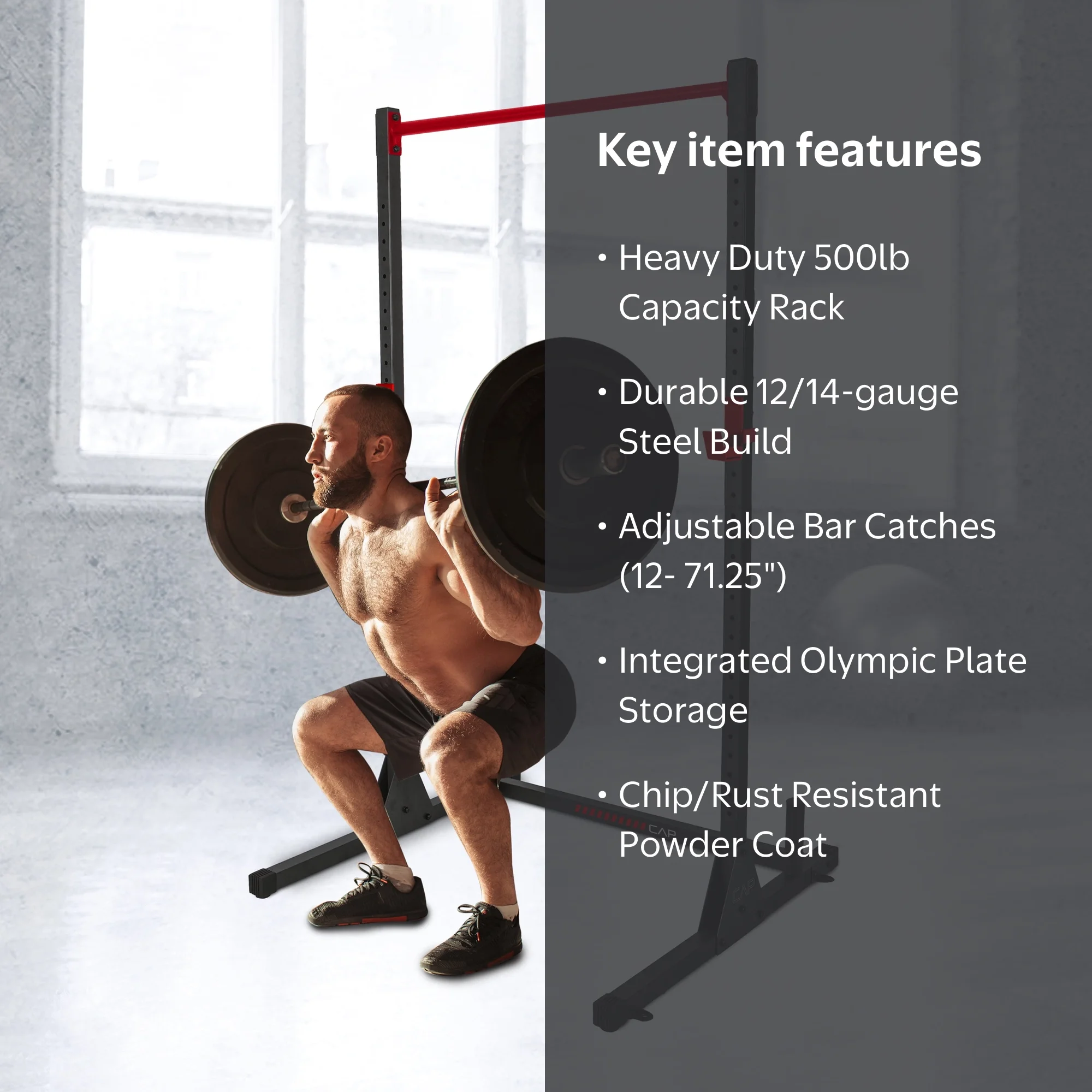 CAP Barbell MultiFunctional Power and Squat Rack with CAP