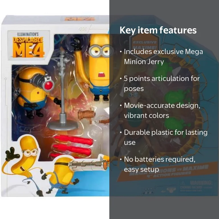 Moose Toys, Despicable Me 4 Mega Minions vs Maxine Action Figure
