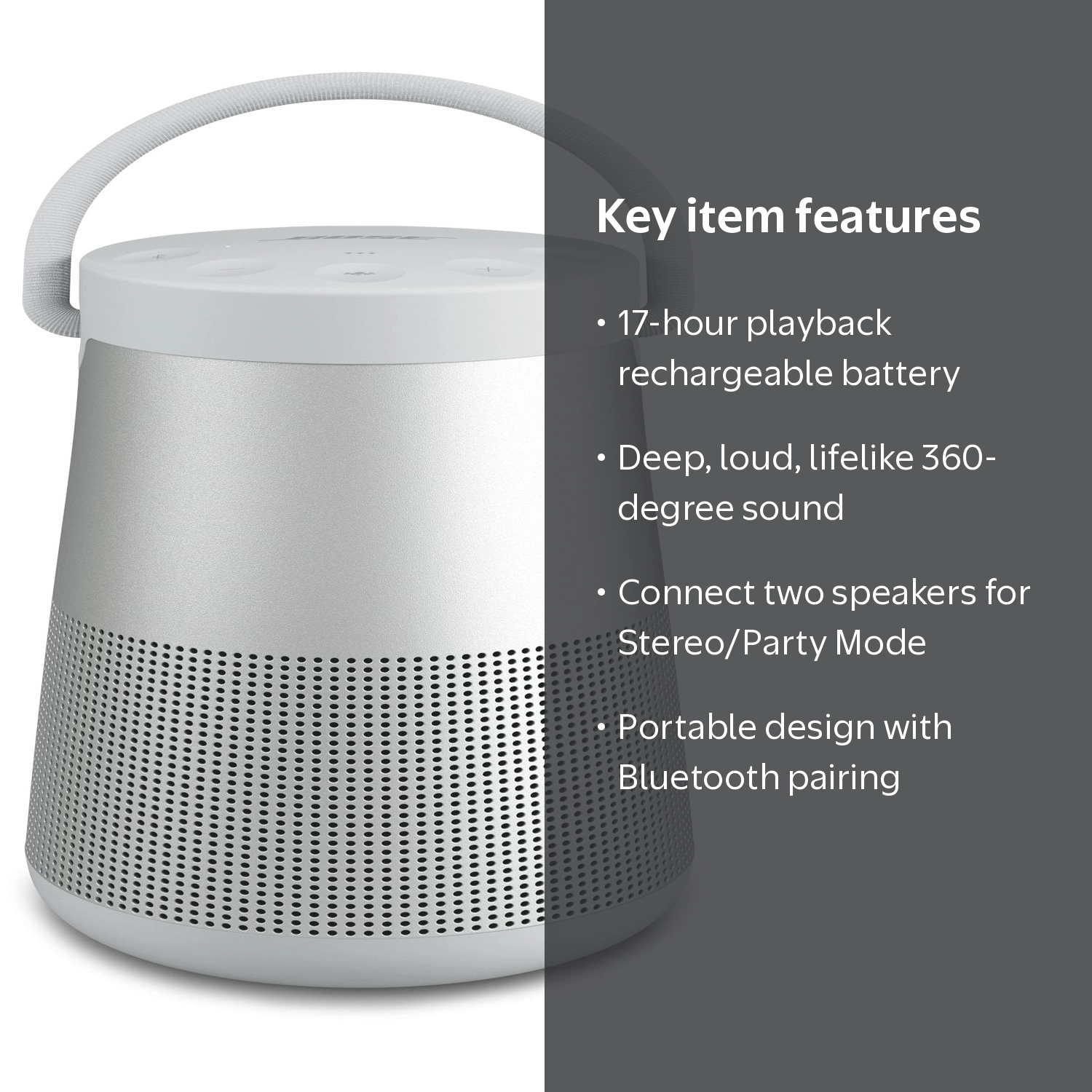 Bose, Bluetooth Speaker, Revolve+ II, Portable, Water Resistant