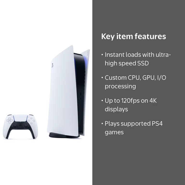 Sony, PlayStation 5, Digital Edition, 120Hz 4K Gaming - Walmart.com
