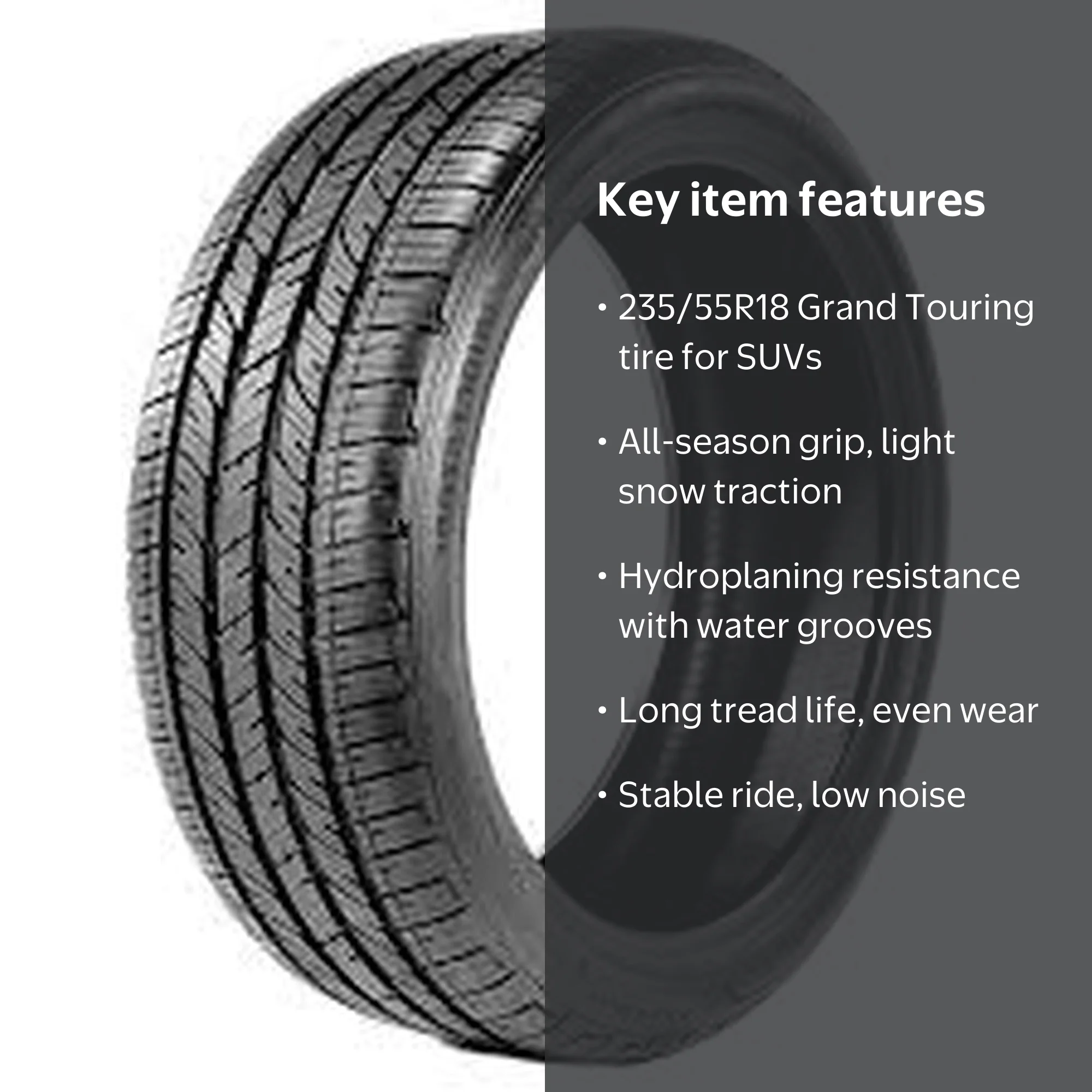 Bridgestone, Passenger Tire, 235/55R18 104T XL, All-Season