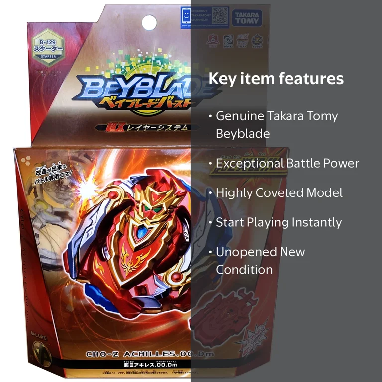 TAKARA TOMY Cho-Z Achilles Beyblade Burst Starter with String