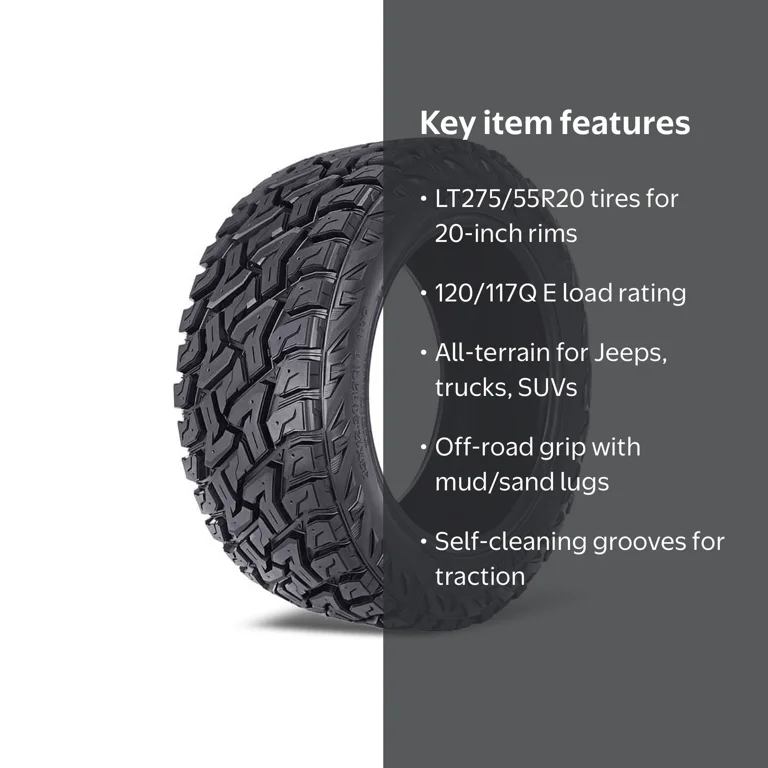 Predator Mutant X-RT All Terrain Tires, 275/55R20 - Fits: '07+