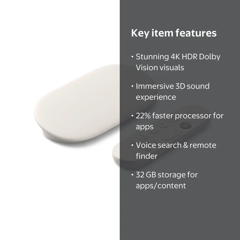 Free Shipping! Google 4K HDR Streaming Device with Voice Remote