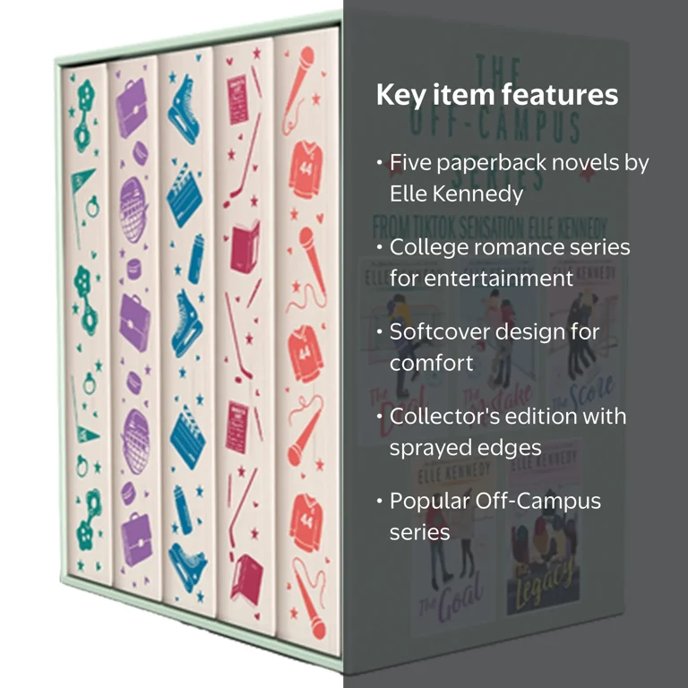 Off-Campus Series By Elle Kennedy 5 Books Sprayed Edge Box Set
