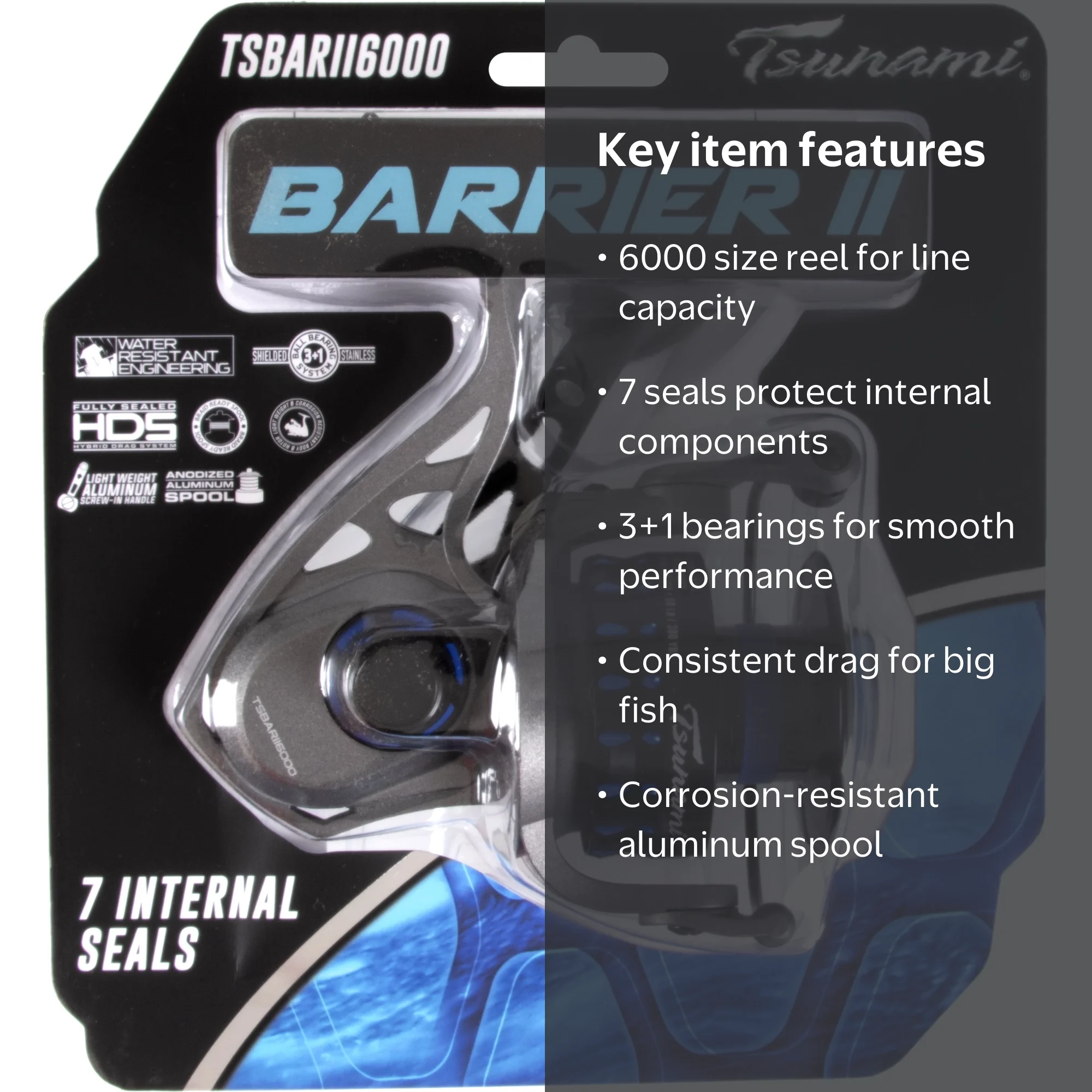 Tsunami Barrier II Spinning Reel – 6000 Size - Walmart.com