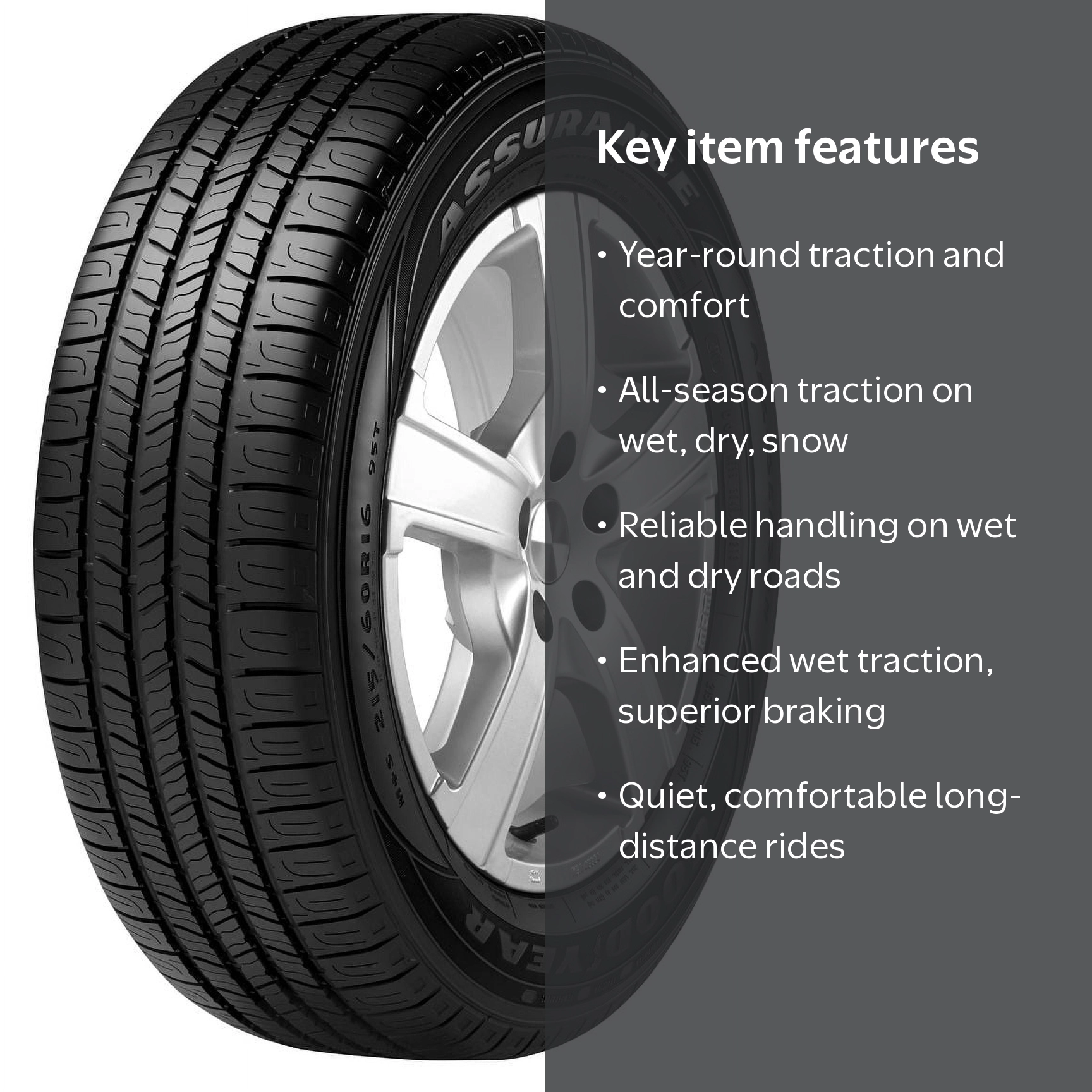 Goodyear Assurance All-Season 205/50R17 89V Passenger Tire for
