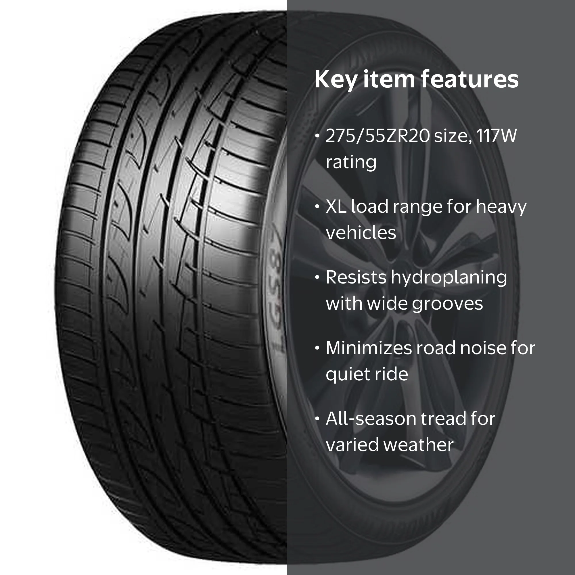 LandGolden All-Season Passenger Tire LGS87, 275/55ZR20 117W XL