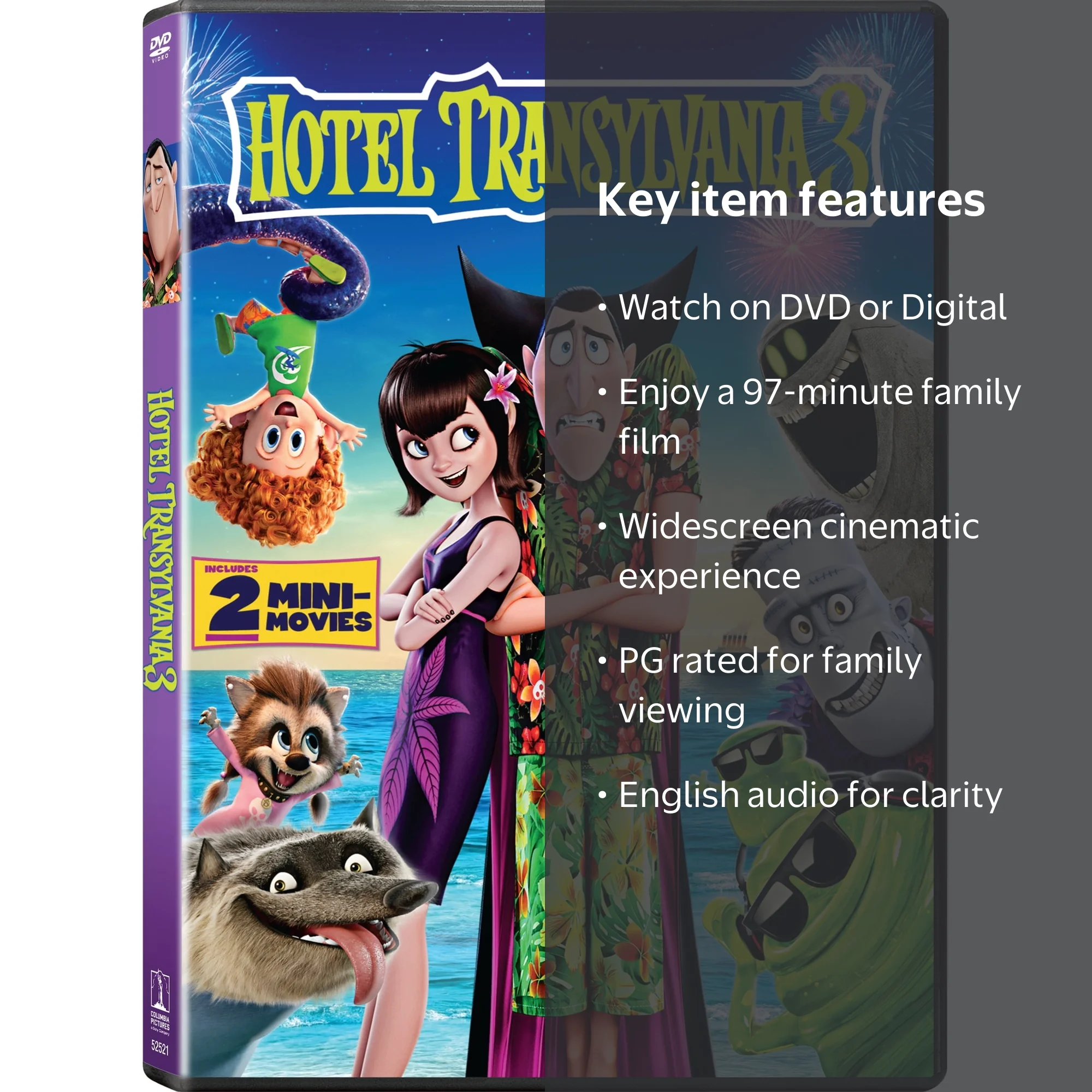 Sony, DVD, Hotel Transylvania 3 Summer Vacation PG, 97 min