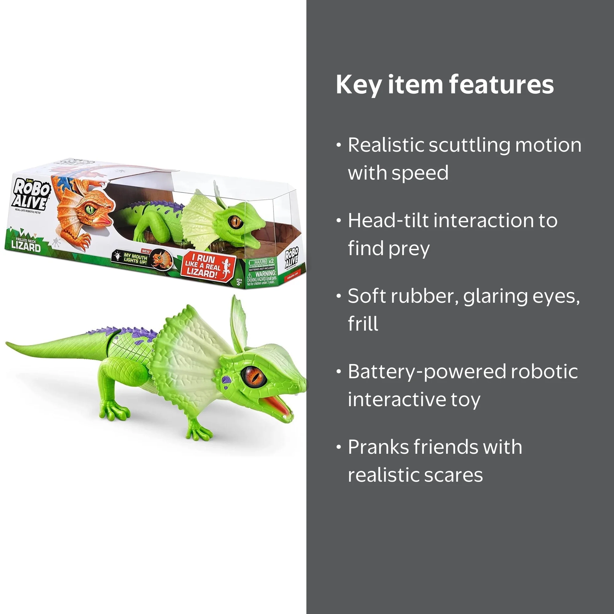 ZURU Robo Alive Battery-Powered Robotic Light Up Interactive