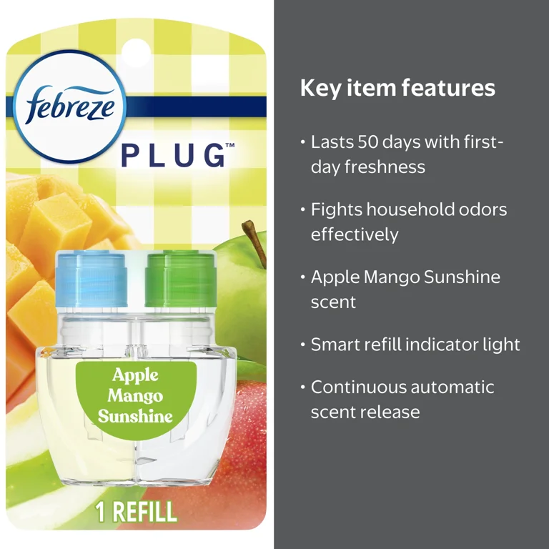 Febreze Air Freshener Spray, Odor-Fighting Room Spray, Apple Mango Sunshine, 8.8oz