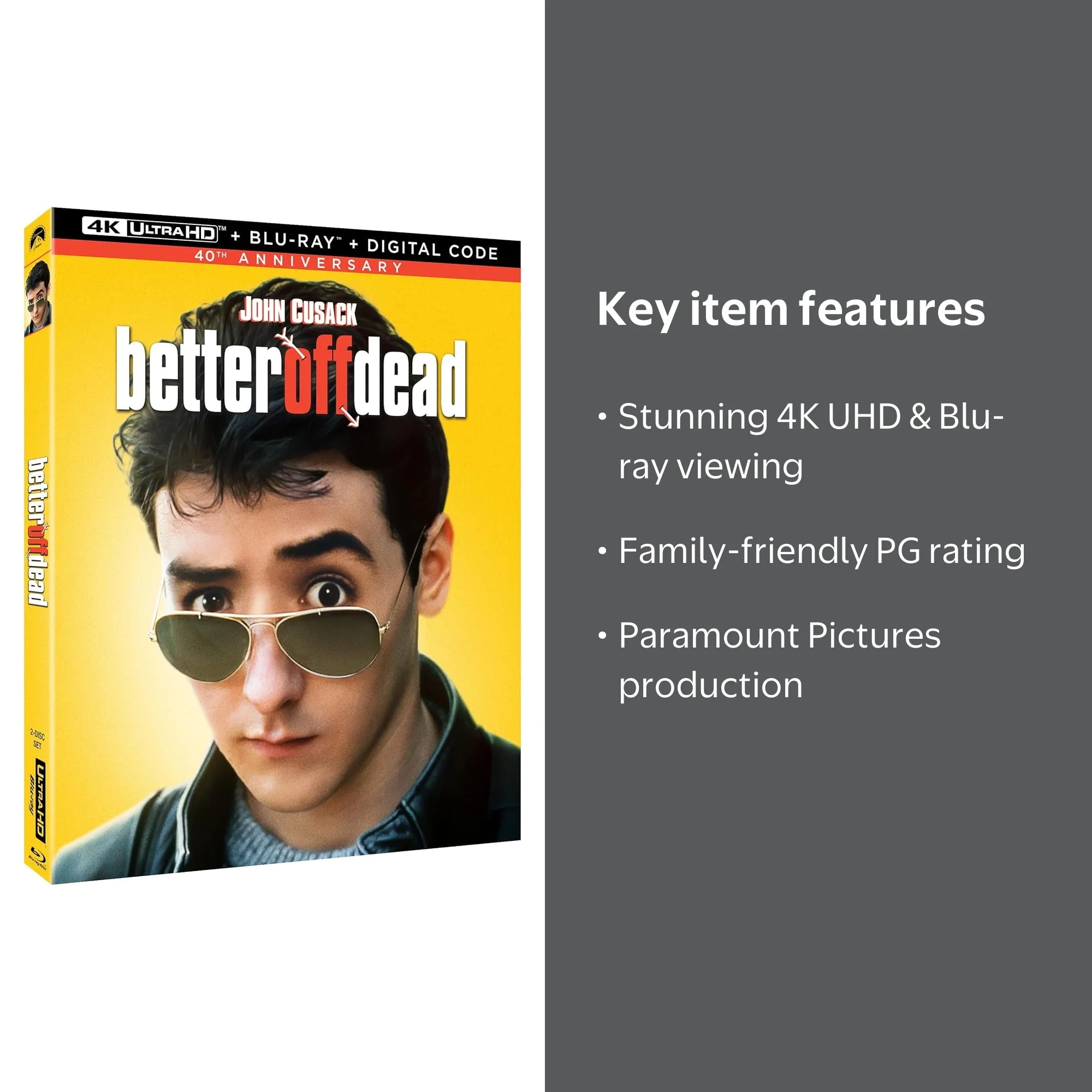 Paramount Home Video Better Off Dead 4K Ultra HD + Blu-ray +