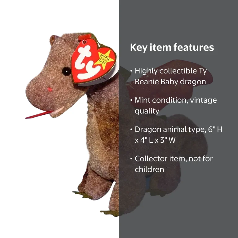 Ty Beanie Baby: Scorch the Dragon Plush Toy | Stuffed Animal