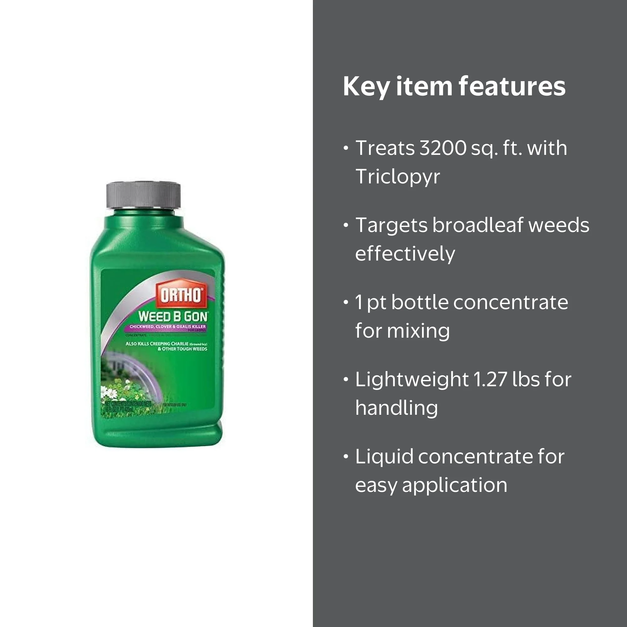 Roundup Weed B Gon Weed Killer Triclopyr - Covers 3200 Sq. Ft. - 1 Pt -  Walmart.com