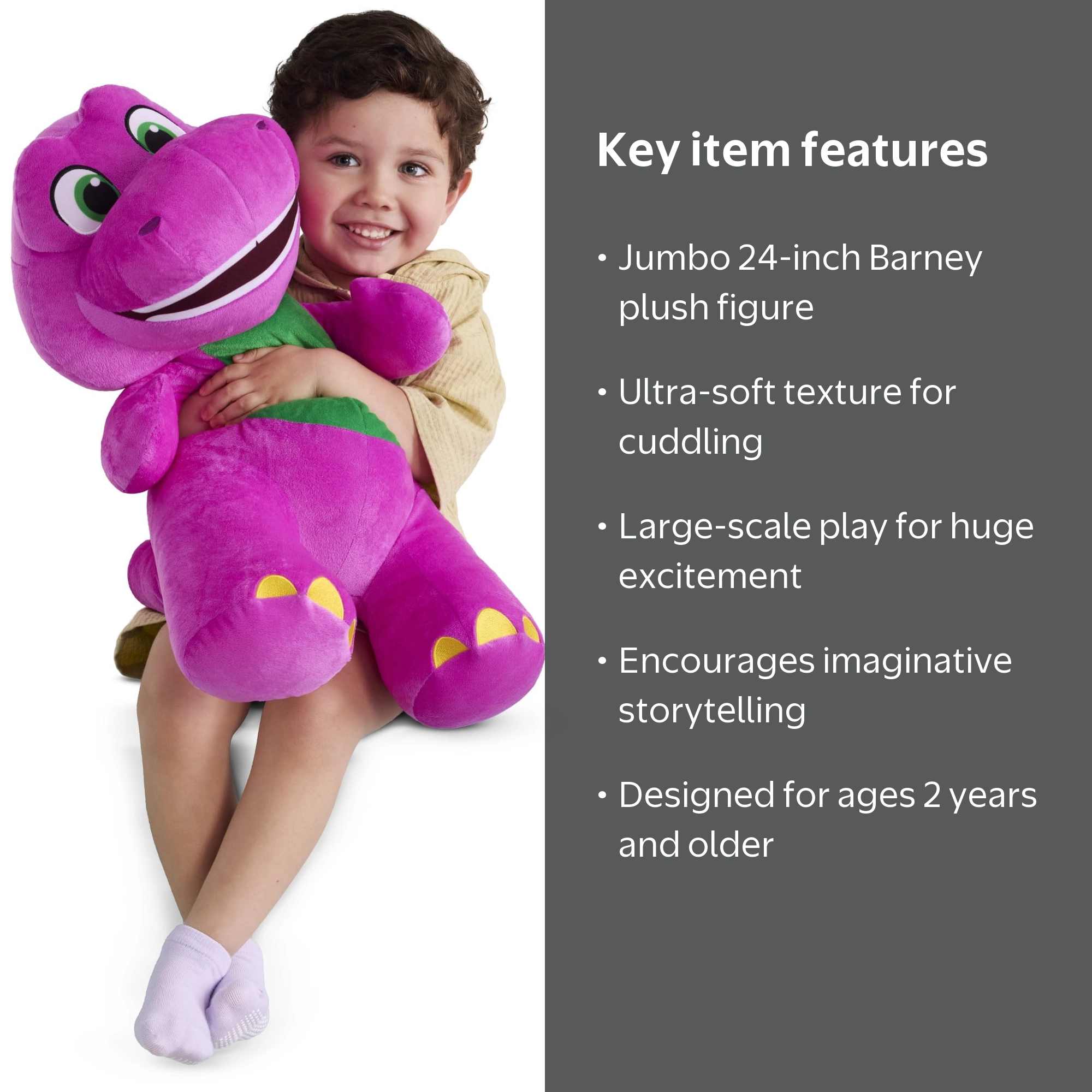 Fisher-Price Barney's World Jumbo Barney Plush, 26-inch Figure