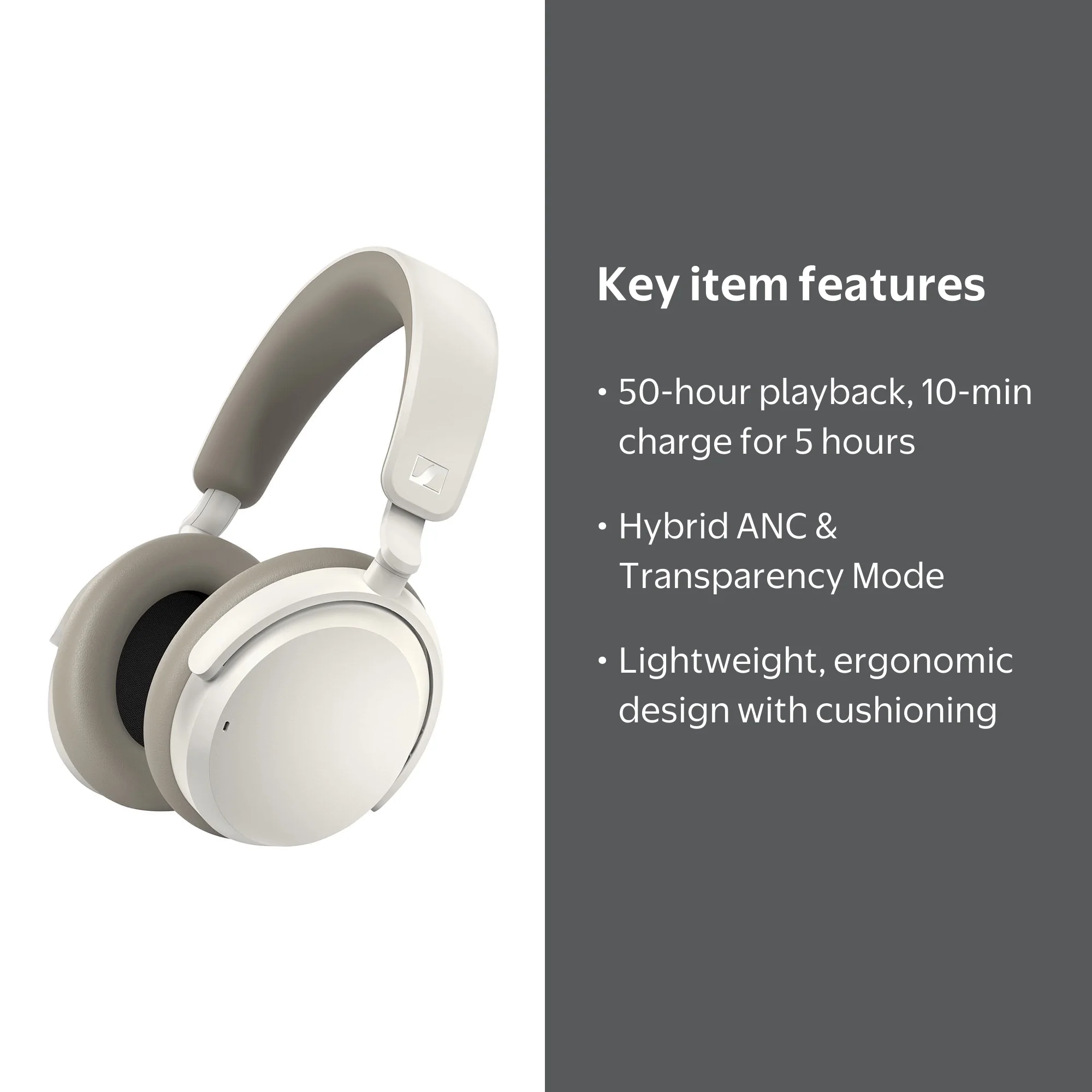 Sennheiser Accentum Wireless Bluetooth Headphones, AptX HD, Hybrid