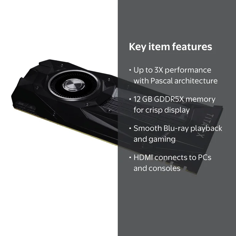 NVIDIA NVIDIA GeForce GTX Titan Xp Graphic Card, 12 GB GDDR5X