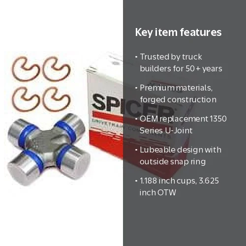 Dana, 1350 Series Heavy-Duty U-Joint, 5-1350X, 1.188